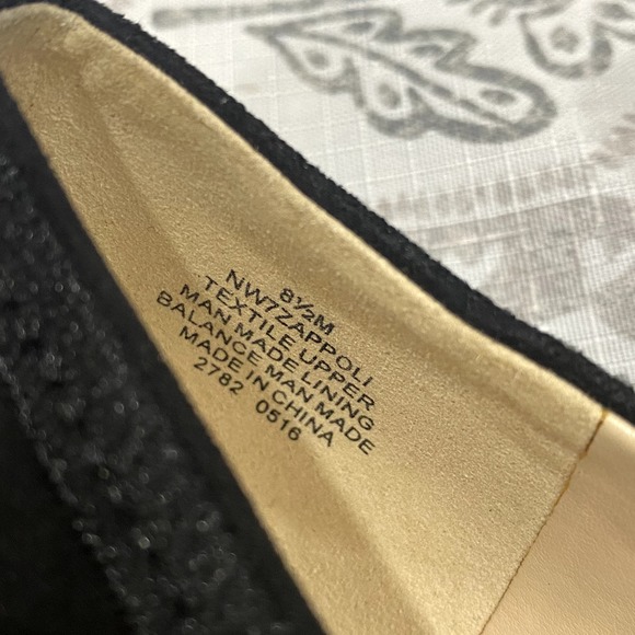 Black Suede Zappoli Loafer Ballet Flats by NINE WEST Size 8.5M - Picture 8 of 11